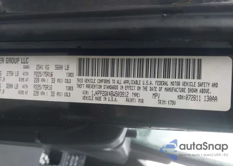 2011 Jeep Liberty Sport from USA, damaged, VIN 1J4PP2GK4BW503912